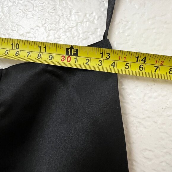 Jessica McClintock Collection Elegant Black Satin Maxi Skirt Size 6 - Picture 3 of 5